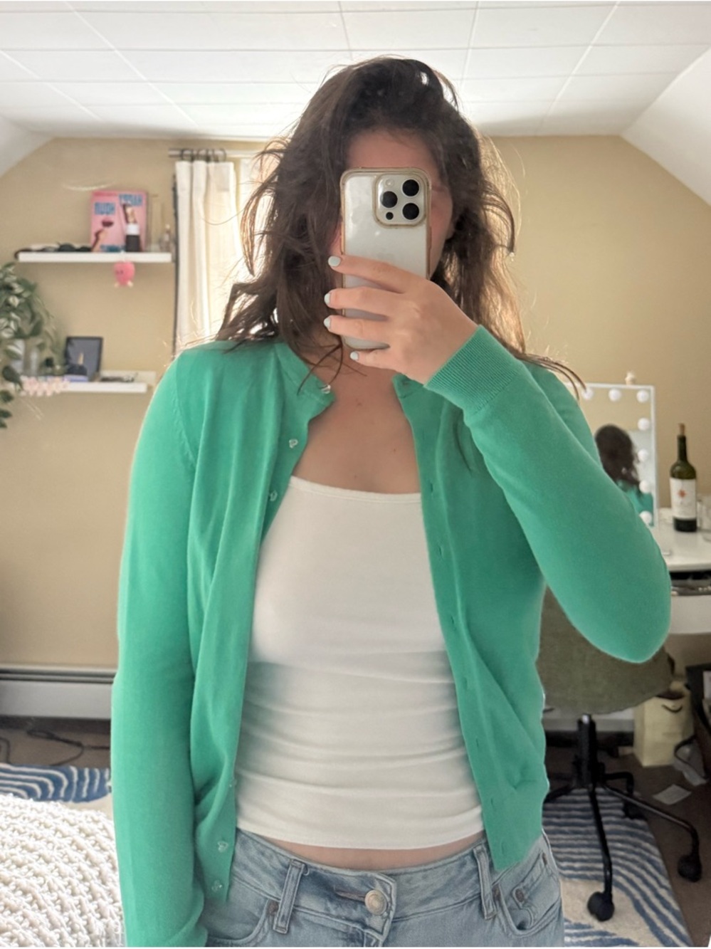 Green Button Cardigan